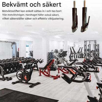 2-pack Viktstackspinnar – Multifunktionella Gympinnar för Viktmaskiner